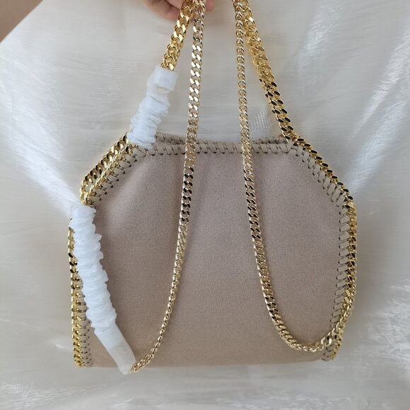 Stella Mccartney Gold Medium Falabella Tote Bag Shoulder Bag - Picture 11 of 11